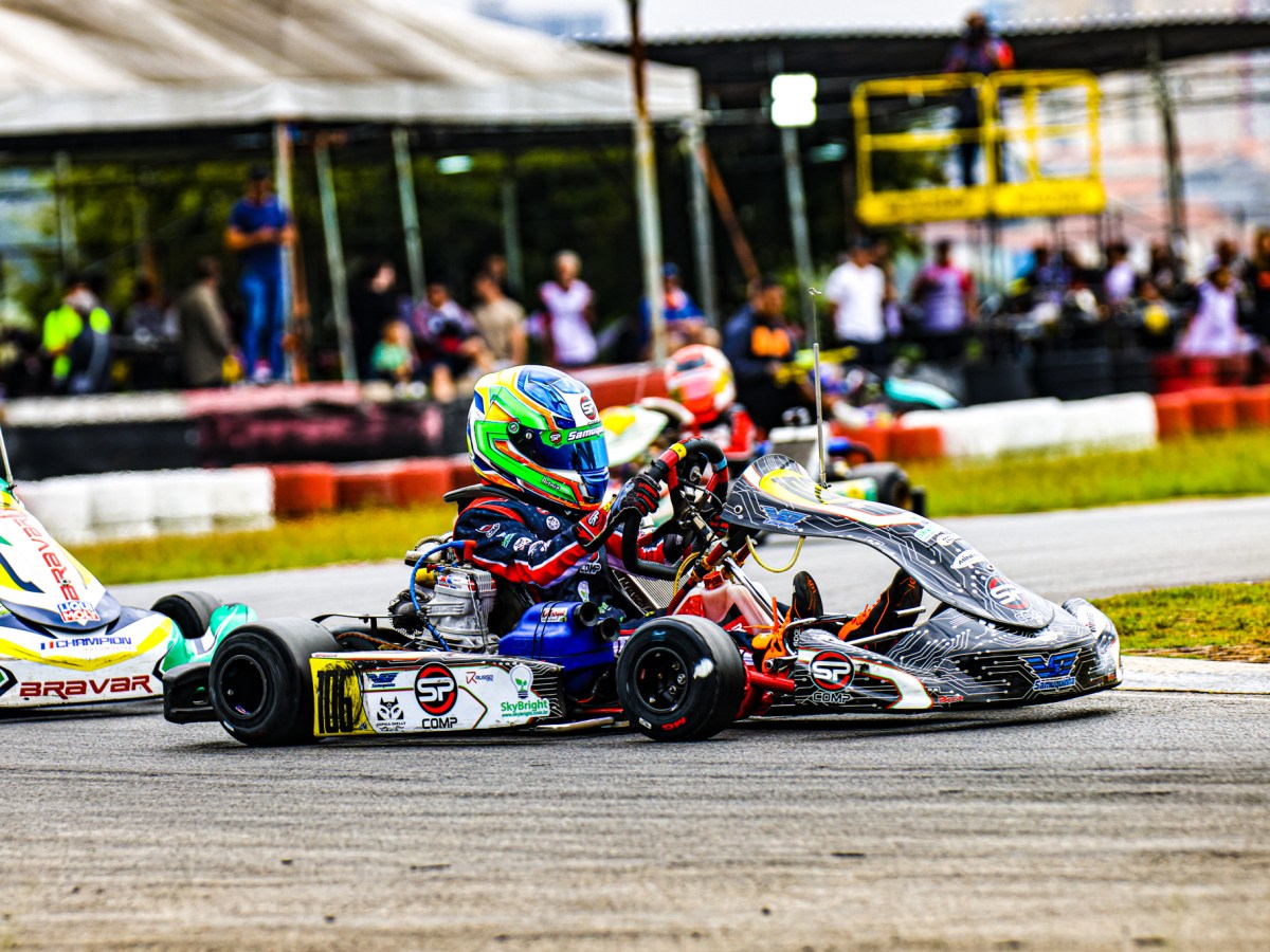 Samuquinha enfrentou vários problemas no final do 1º turno da Copa São Paulo Light de Kart