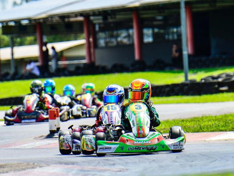 Excelente atuação de Matias e Murilo Dominguez no Open do Brasileiro de Kart teve vitórias e dobradinha na tomada de tempos