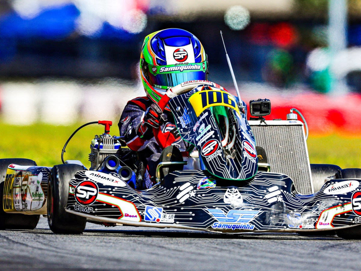 Enfim o primeiro pódio do ano de Samuquinha na Copa São Paulo Light de Kart