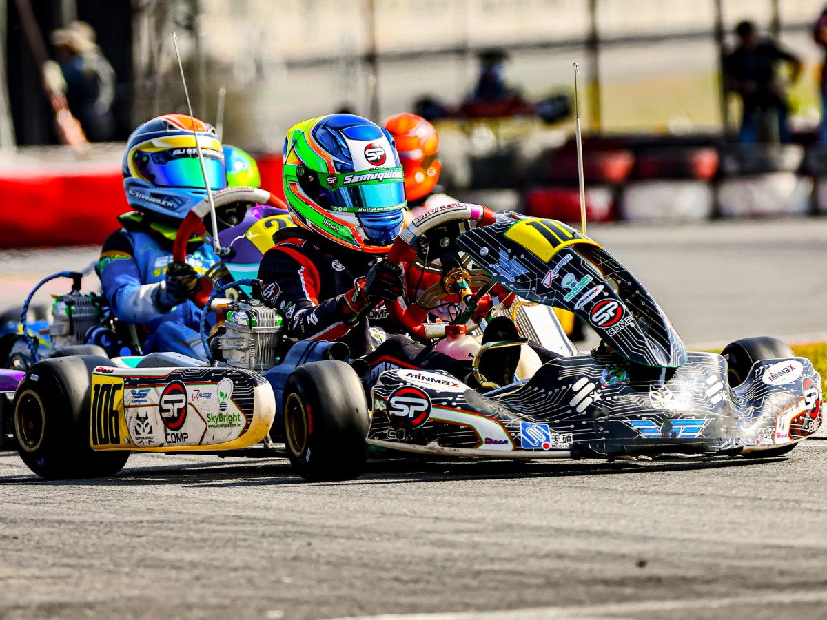 Da 13ª posição para o pódio. Samuquinha é 3º pela categoria Jr. na Copa São Paulo Light de Kart